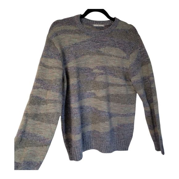 MICHAEL BASTIAN Sweater Wool Blend Gray Purple Soft SMALL - Picture 5 of 8